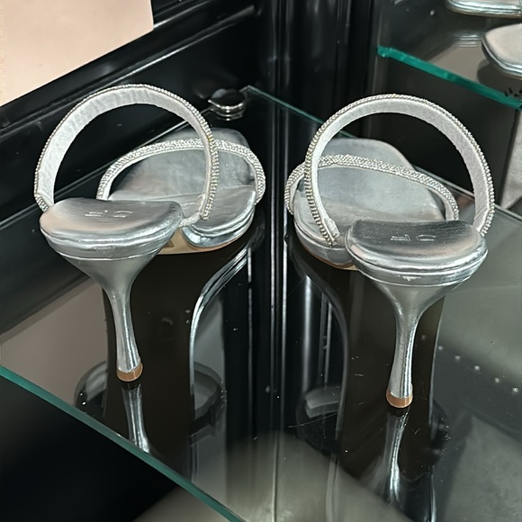 Just Fab - Golden Hour Mule Sandals In Clear Rhinestone - Picture 7 of 11